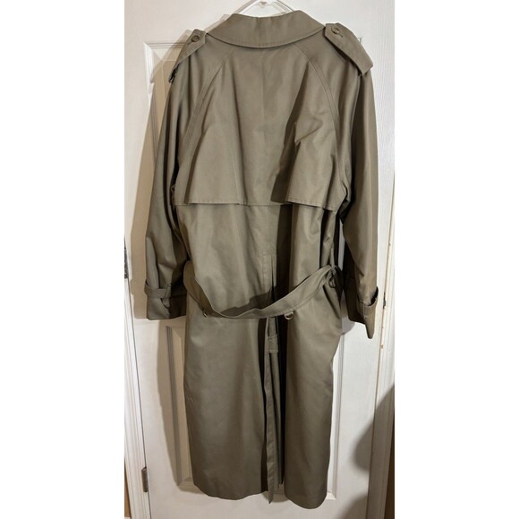 VTG Burberrys Beige Trench Coat 100% Wool Liner Removable Nova Check Mens 42Long - Picture 8 of 16